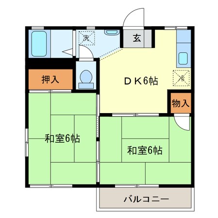 クレッセントヴィラD棟の物件間取画像